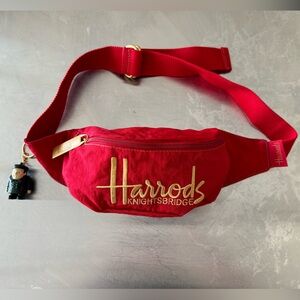 Harrods Knightsbridge- Red Fanny Pack - Vintage/Rare